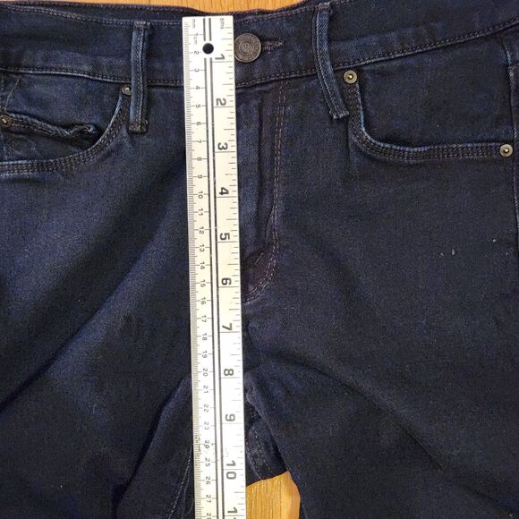 Mother Looker Crop Skinny Stretch Jean in "Tongue Tied" Dark Wash, Midrise Sz 26 - Picture 8 of 12